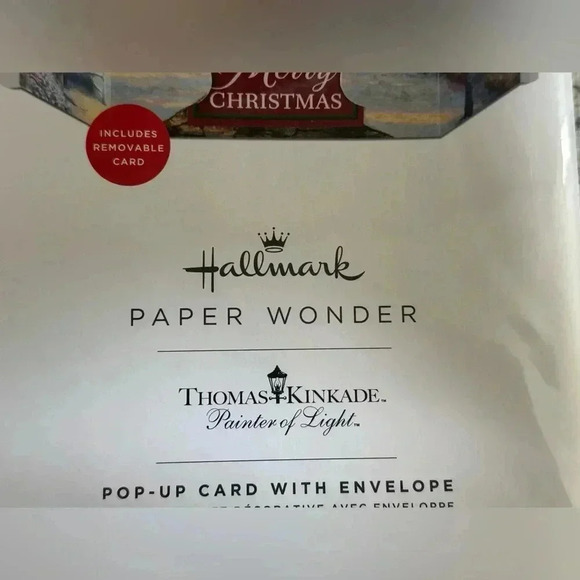 thomas kinkade painter of light christmas pop up hallmark card collectible - Picture 6 of 9